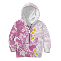 Purple Hawaii Shark Tattoo Kid Hoodie Puakenikeni Lei Plumeria Polynesian Pattern