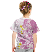 Purple Hawaii Shark Tattoo Kid T Shirt Puakenikeni Lei Plumeria Polynesian Pattern