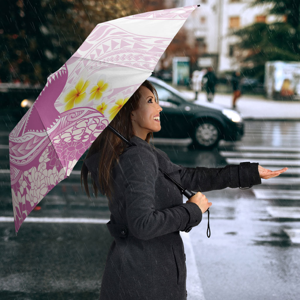 Purple Hawaii Shark Tattoo Umbrella Puakenikeni Lei Plumeria Polynesian Pattern