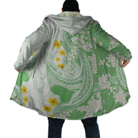 Green Hawaii Shark Tattoo Cloak Puakenikeni Lei Plumeria Polynesian Pattern