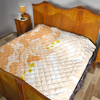 Orange Hawaii Shark Tattoo Quilt Puakenikeni Lei Plumeria Polynesian Pattern