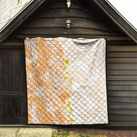 Orange Hawaii Shark Tattoo Quilt Puakenikeni Lei Plumeria Polynesian Pattern