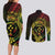 Reggae Kosrae Liberation Day Couples Matching Long Sleeve Bodycon Dress and Long Sleeve Button Shirt September 8 Polynesian Tattoo - Polynesian Pride