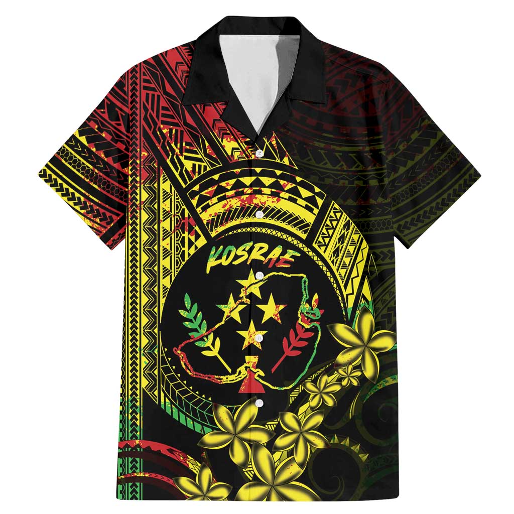 Reggae Kosrae Liberation Day Family Matching Mermaid Dress and Hawaiian Shirt September 8 Polynesian Tattoo LT14 Dad's Shirt - Short Sleeve Reggae - Polynesian Pride