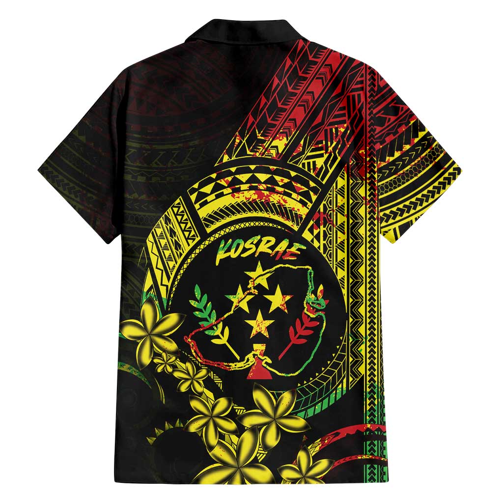 Reggae Kosrae Liberation Day Family Matching Off Shoulder Maxi Dress and Hawaiian Shirt September 8 Polynesian Tattoo - Polynesian Pride