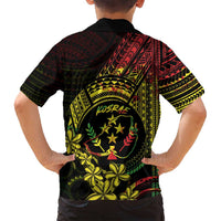 Reggae Kosrae Liberation Day Family Matching Puletasi and Hawaiian Shirt September 8 Polynesian Tattoo - undefined