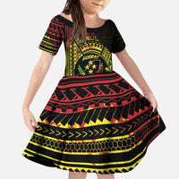 Reggae Kosrae Liberation Day Family Matching Puletasi and Hawaiian Shirt September 8 Polynesian Tattoo - undefined