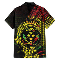 Reggae Kosrae Liberation Day Family Matching Short Sleeve Bodycon Dress and Hawaiian Shirt September 8 Polynesian Tattoo LT14 - Polynesian Pride