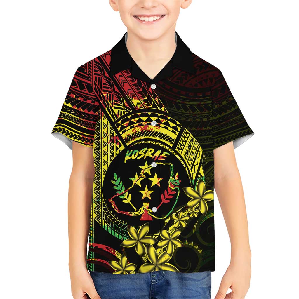 Reggae Kosrae Liberation Day Family Matching Short Sleeve Bodycon Dress and Hawaiian Shirt September 8 Polynesian Tattoo LT14 Son's Shirt Reggae - Polynesian Pride