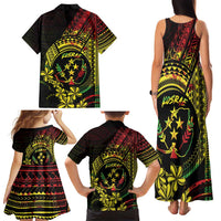 Reggae Kosrae Liberation Day Family Matching Tank Maxi Dress and Hawaiian Shirt September 8 Polynesian Tattoo LT14 - Polynesian Pride