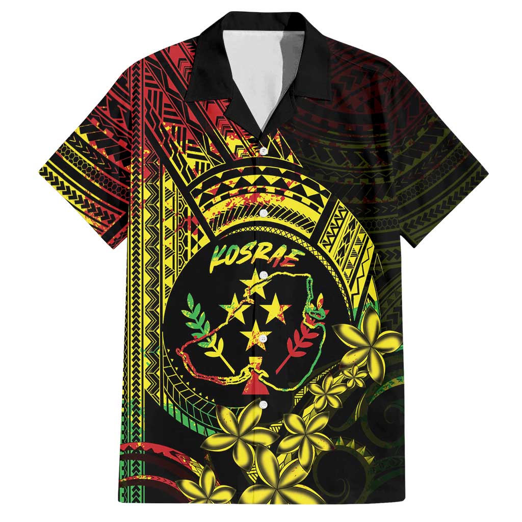 Reggae Kosrae Liberation Day Family Matching Tank Maxi Dress and Hawaiian Shirt September 8 Polynesian Tattoo LT14 Dad's Shirt - Short Sleeve Reggae - Polynesian Pride