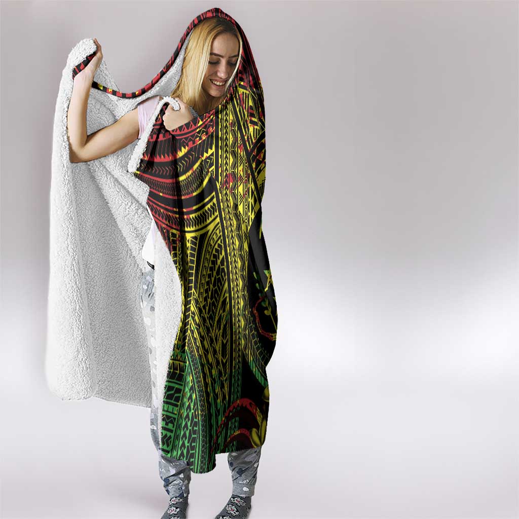 Reggae Kosrae Liberation Day Hooded Blanket September 8 Polynesian Tattoo - Polynesian Pride