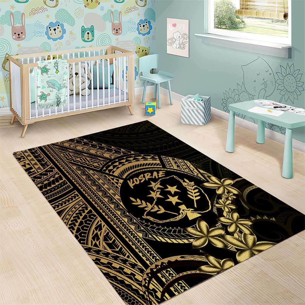 Gold Kosrae Liberation Day Area Rug September 8 Polynesian Tattoo - Polynesian Pride