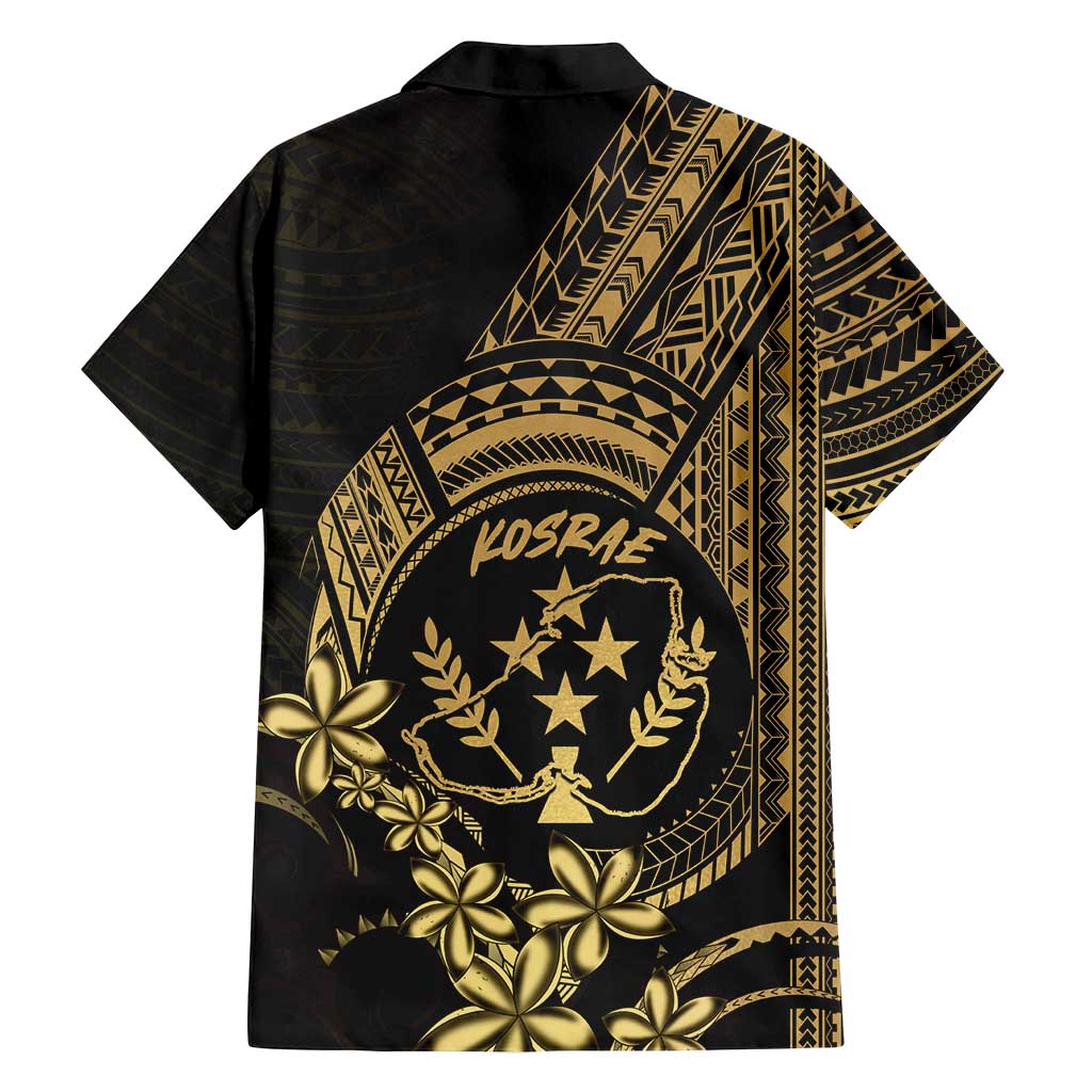 Gold Kosrae Liberation Day Family Matching Long Sleeve Bodycon Dress and Hawaiian Shirt September 8 Polynesian Tattoo LT14 - Polynesian Pride