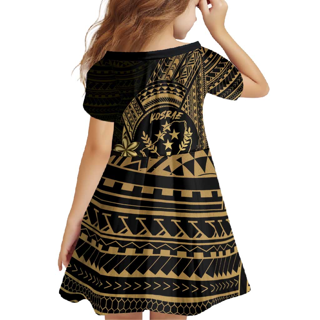 Gold Kosrae Liberation Day Family Matching Mermaid Dress and Hawaiian Shirt September 8 Polynesian Tattoo LT14 - Polynesian Pride