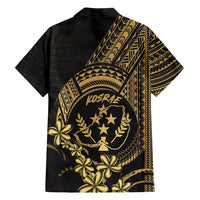 Gold Kosrae Liberation Day Family Matching Tank Maxi Dress and Hawaiian Shirt September 8 Polynesian Tattoo LT14 - Polynesian Pride