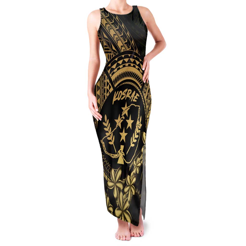 Gold Kosrae Liberation Day Family Matching Tank Maxi Dress and Hawaiian Shirt September 8 Polynesian Tattoo LT14 Mom's Dress Gold - Polynesian Pride