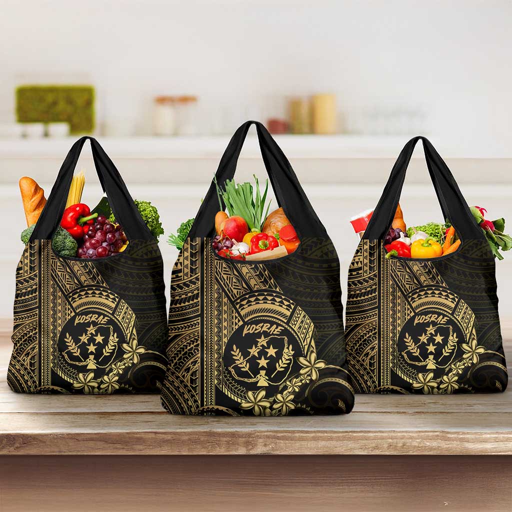 Gold Kosrae Liberation Day Grocery Bag September 8 Polynesian Tattoo - Polynesian Pride