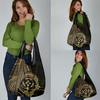 Gold Kosrae Liberation Day Grocery Bag September 8 Polynesian Tattoo - Polynesian Pride