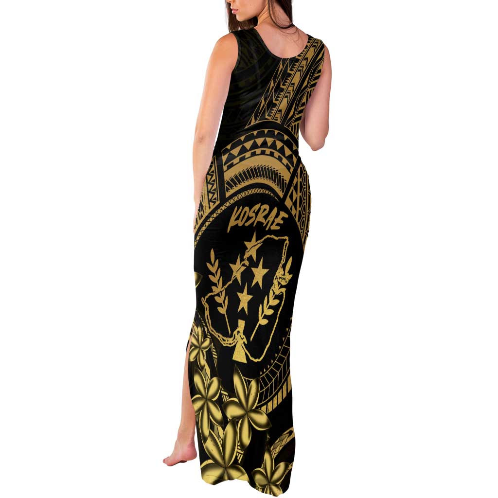 Gold Kosrae Liberation Day Tank Maxi Dress September 8 Polynesian Tattoo LT14 - Polynesian Pride