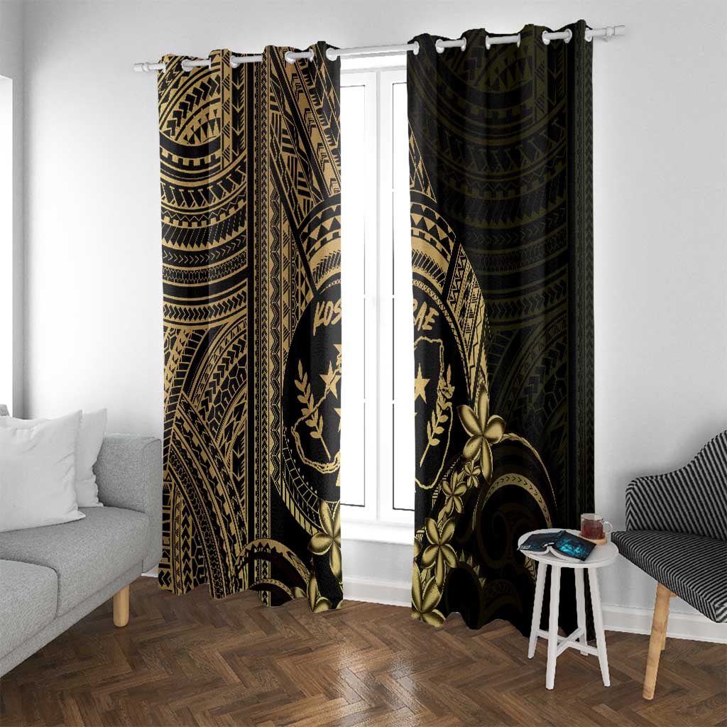 Gold Kosrae Liberation Day Window Curtain September 8 Polynesian Tattoo - Polynesian Pride