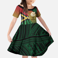 Personalised Long Live Vanuatu Independence Day Family Matching Mermaid Dress and Hawaiian Shirt 45th Anniversary Woven Pattern - Polynesian Pride