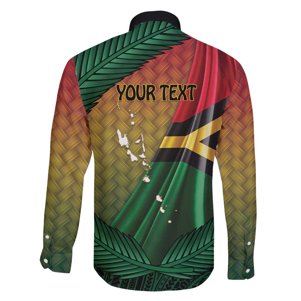 Personalised Long Live Vanuatu Independence Day Family Matching Off Shoulder Maxi Dress and Hawaiian Shirt 45th Anniversary Woven Pattern - Polynesian Pride