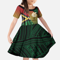 Personalised Long Live Vanuatu Independence Day Family Matching Puletasi and Hawaiian Shirt 45th Anniversary Woven Pattern - Polynesian Pride