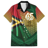 Personalised Long Live Vanuatu Independence Day Family Matching Puletasi and Hawaiian Shirt 45th Anniversary Woven Pattern - Polynesian Pride