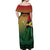 Personalised Long Live Vanuatu Independence Day Off Shoulder Maxi Dress 45th Anniversary Woven Pattern - Polynesian Pride