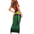Personalised Long Live Vanuatu Independence Day Short Sleeve Bodycon Dress 45th Anniversary Woven Pattern - Polynesian Pride