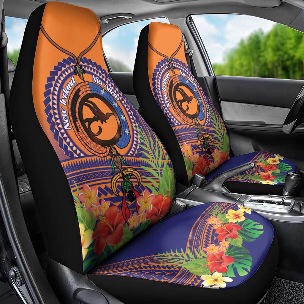 PNG New Ireland Province Car Seat Cover Niu Ailan Necklace Polynesian Tattoo LT14 - Polynesian Pride