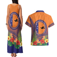 PNG New Ireland Province Couples Matching Tank Maxi Dress and Hawaiian Shirt Niu Ailan Necklace Polynesian Tattoo LT14 - Polynesian Pride