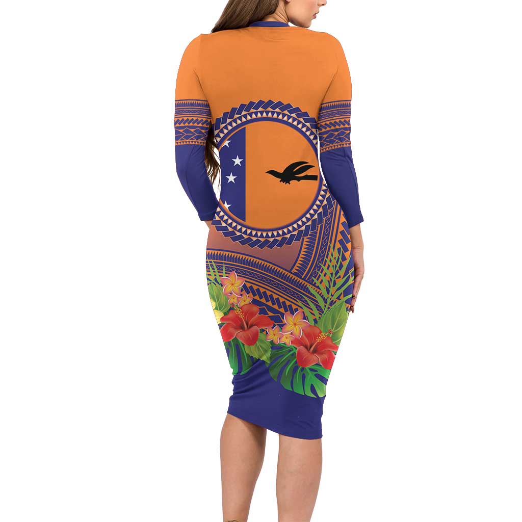 PNG New Ireland Province Family Matching Long Sleeve Bodycon Dress and Hawaiian Shirt Niu Ailan Necklace Polynesian Tattoo LT14 - Polynesian Pride