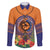 PNG New Ireland Province Family Matching Off The Shoulder Long Sleeve Dress and Hawaiian Shirt Niu Ailan Necklace Polynesian Tattoo - Polynesian Pride