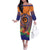 PNG New Ireland Province Family Matching Off The Shoulder Long Sleeve Dress and Hawaiian Shirt Niu Ailan Necklace Polynesian Tattoo - Polynesian Pride