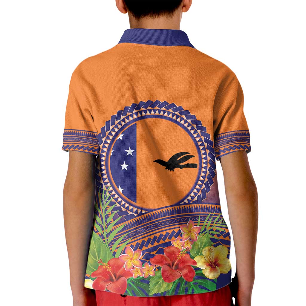 PNG New Ireland Province Kid Polo Shirt Niu Ailan Necklace Polynesian Tattoo LT14 - Polynesian Pride
