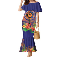 PNG New Ireland Province Mermaid Dress Niu Ailan Necklace Polynesian Tattoo LT14 Women Orange - Polynesian Pride