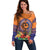 PNG New Ireland Province Off Shoulder Sweater Niu Ailan Necklace Polynesian Tattoo - Polynesian Pride