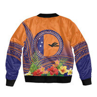 PNG New Ireland Province Sleeve Zip Bomber Jacket Niu Ailan Necklace Polynesian Tattoo - Polynesian Pride