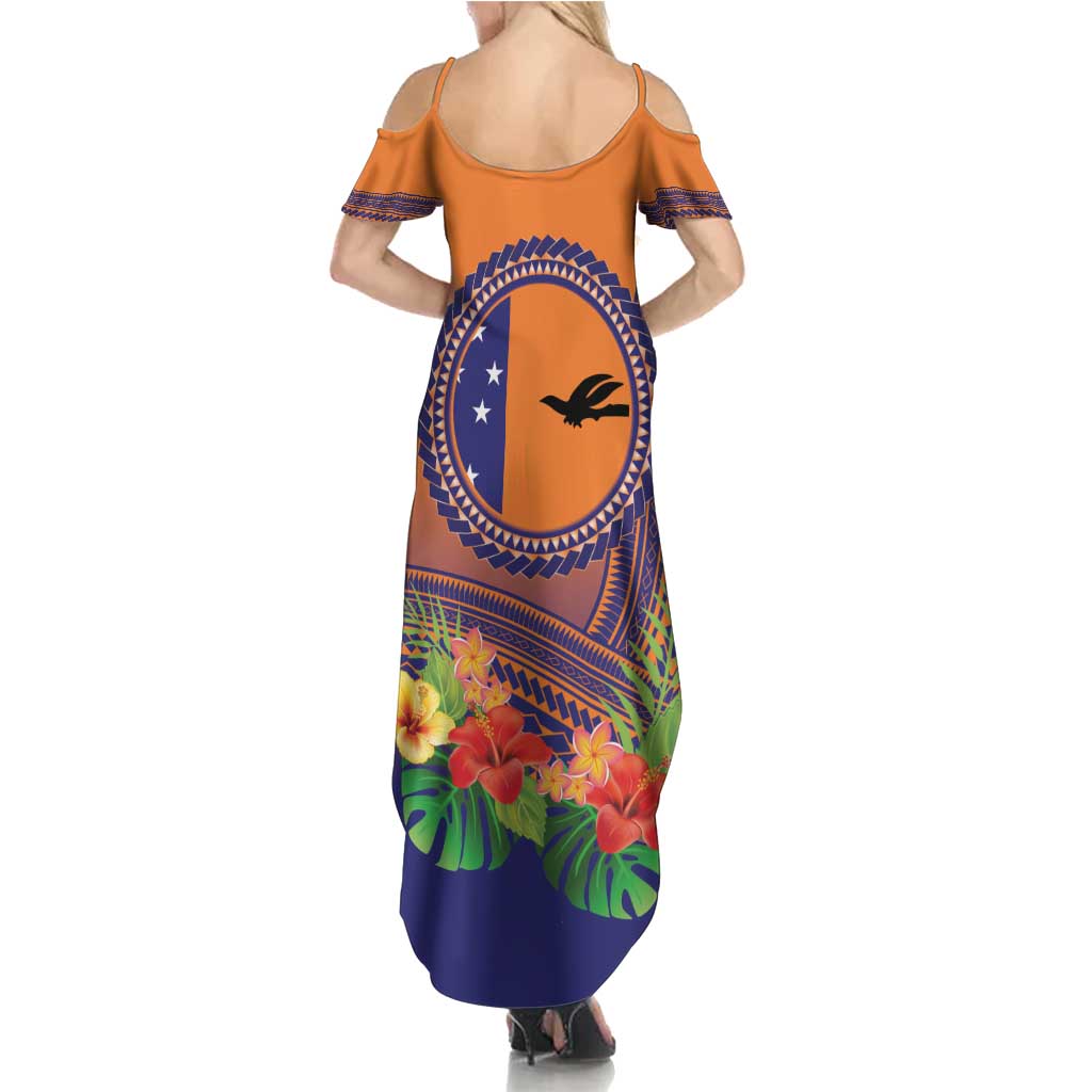 PNG New Ireland Province Summer Maxi Dress Niu Ailan Necklace Polynesian Tattoo LT14 - Polynesian Pride