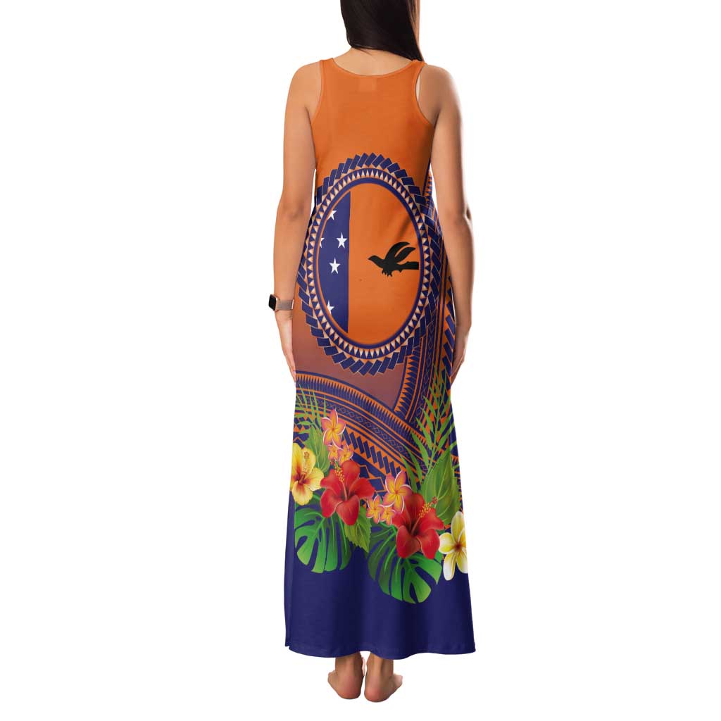 PNG New Ireland Province Tank Maxi Dress Niu Ailan Necklace Polynesian Tattoo LT14 - Polynesian Pride