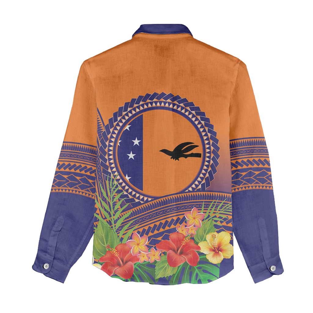 PNG New Ireland Province Women Casual Shirt Niu Ailan Necklace Polynesian Tattoo LT14 - Polynesian Pride