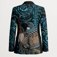 New Zealand Tui Bird Taiaha Blazer Maori Weapon Paua Shell Mix Silver Fern