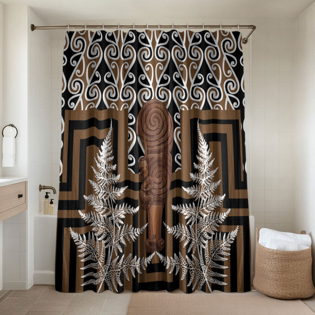 Wahaika New Zealand Bathroom Set Maori Weapon Kowhaiwhai Fern Poutama Motifs