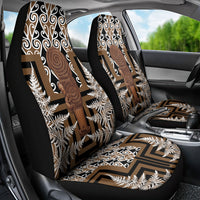 Wahaika New Zealand Car Seat Cover Maori Weapon Kowhaiwhai Fern Poutama Motifs