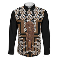 Wahaika New Zealand Family Matching Short Sleeve Bodycon Dress and Hawaiian Shirt Maori Weapon Kowhaiwhai Fern Poutama Motifs