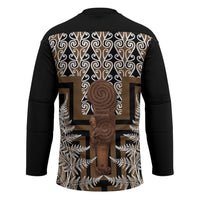 Wahaika New Zealand Hockey Jersey Maori Weapon Kowhaiwhai Fern Poutama Motifs