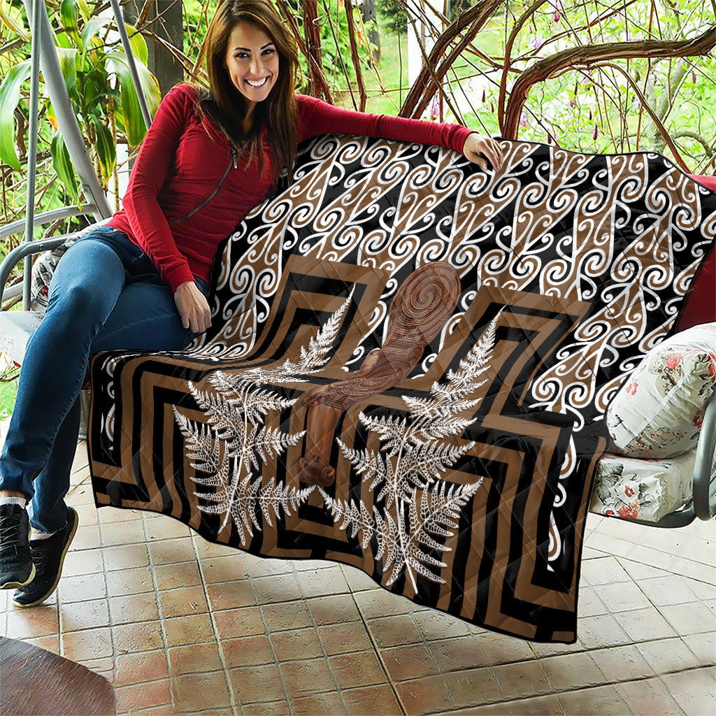 Wahaika New Zealand Quilt Maori Weapon Kowhaiwhai Fern Poutama Motifs