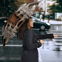 Wahaika New Zealand Umbrella Maori Weapon Kowhaiwhai Fern Poutama Motifs